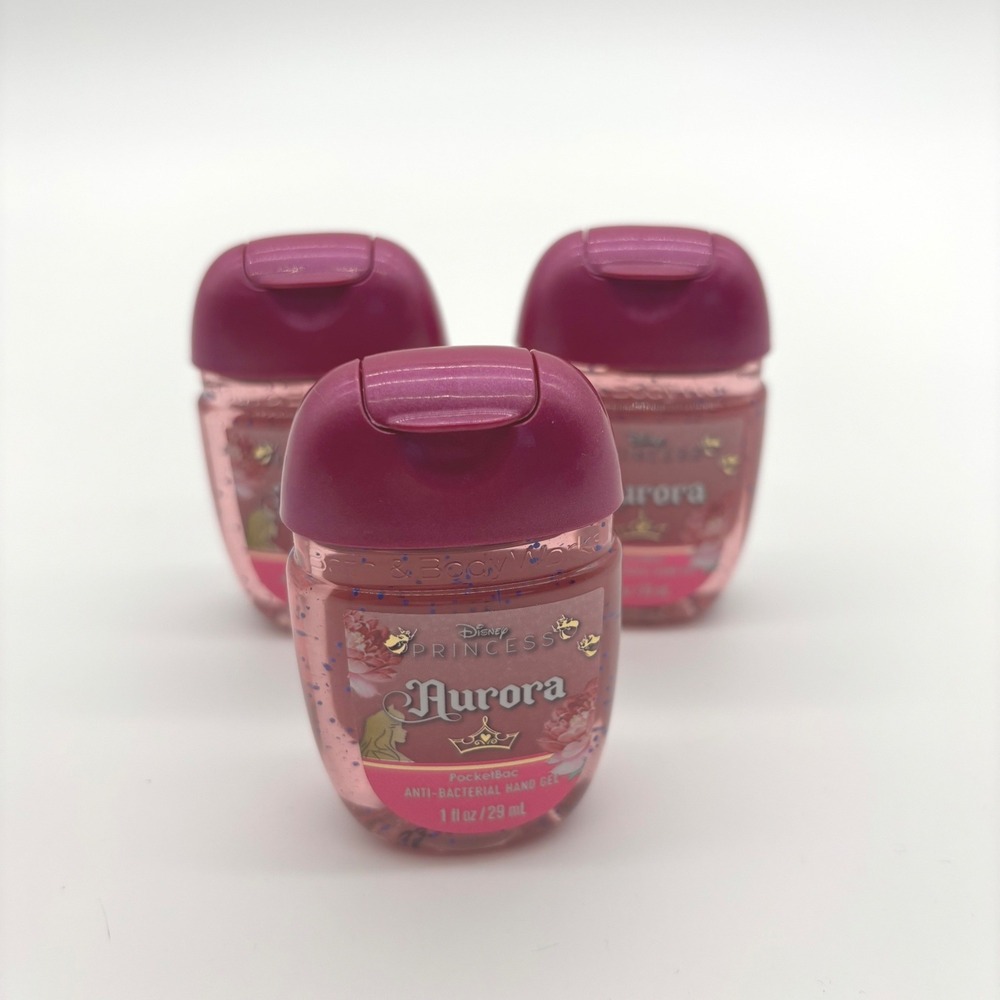 Bath & Body Works Aurora Disney Princess Hand Sanitizer 1 oz Pink Aurora 3 pk - Picture 1 of 3